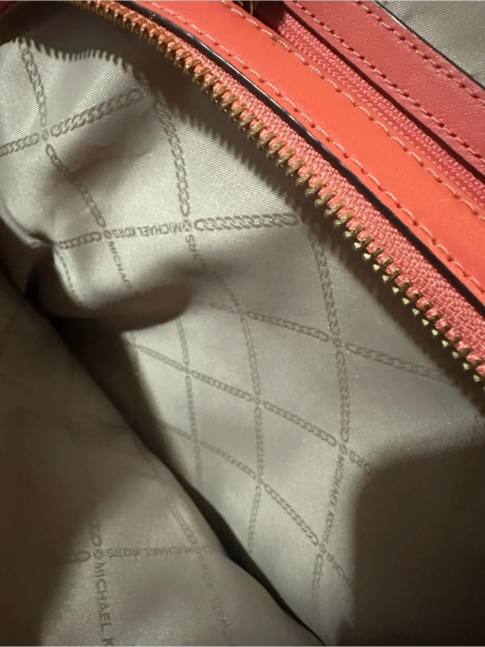 Michael Kors Coral Pink Leather Backpack
